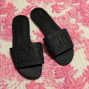 DKNY Black Slide Sandals for Women